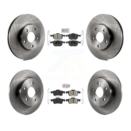 Front Semi-Metallic Rear Ceramic Pads And Disc Brake Rotors Kit For Ford Focus K8A-102123