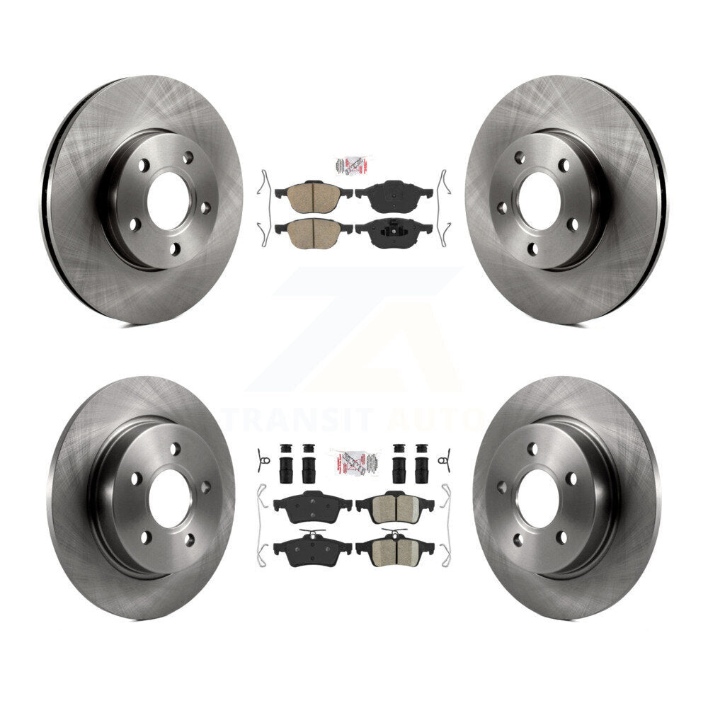 Front Rear Ceramic Pads And Disc Brake Rotors Kit For Ford Focus K8A-102125