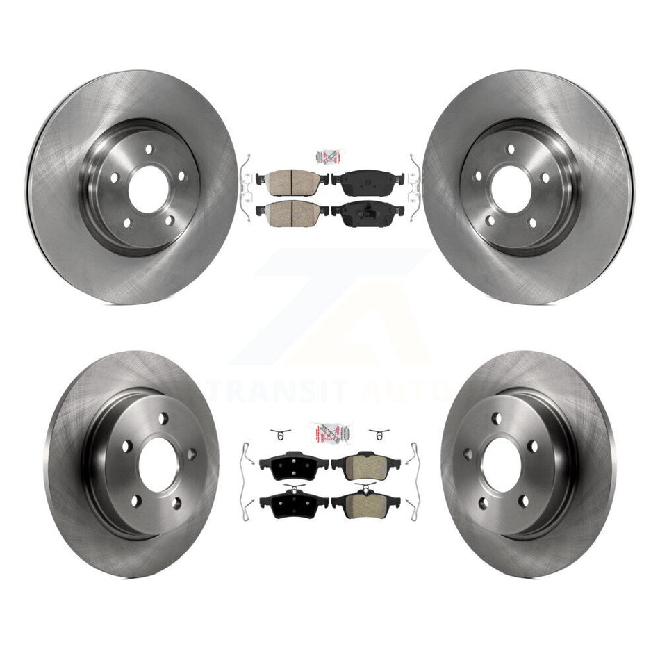 Front Ceramic Rear Semi-Metallic Pad And Disc Brake Rotor Kit For 2013-2018 Ford Focus ST K8A-102127
