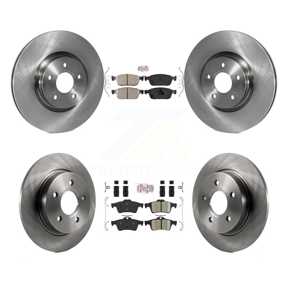 Front Rear Ceramic Pad Brake Rotor Kit For 2013-2018 Ford Focus With 320mm Diameter K8A-102128
