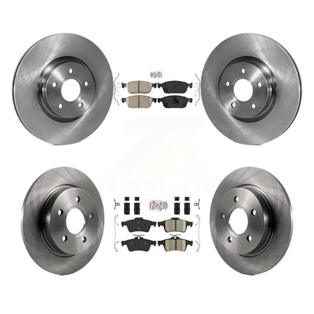 Front Rear Ceramic Pad Brake Rotor Kit For 2013-2018 Ford Focus With 320mm Diameter K8A-102128