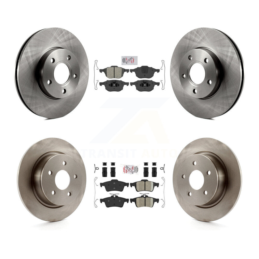 Front Semi-Metallic Rear Ceramic Pads And Disc Brake Rotors Kit For Ford C-Max K8A-102131