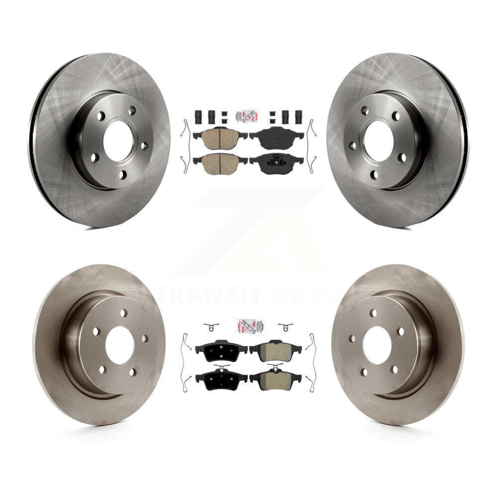 Front Ceramic Rear Semi-Metallic Pads And Disc Brake Rotors Kit For Ford C-Max K8A-102133