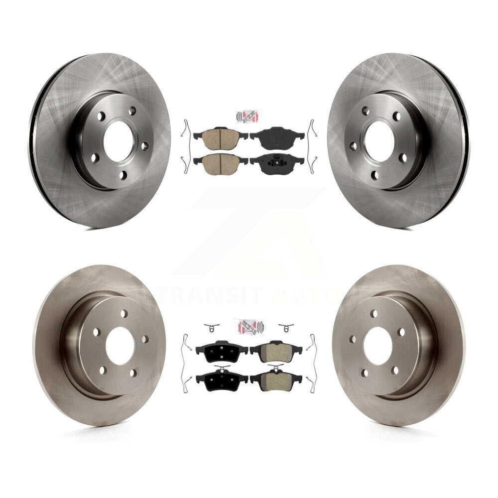 Front Ceramic Rear Semi-Metallic Pads And Disc Brake Rotors Kit For Ford C-Max K8A-102136