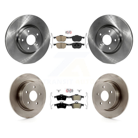 Front Ceramic Rear Semi-Metallic Pads And Disc Brake Rotors Kit For Ford Escape C-Max K8A-102145