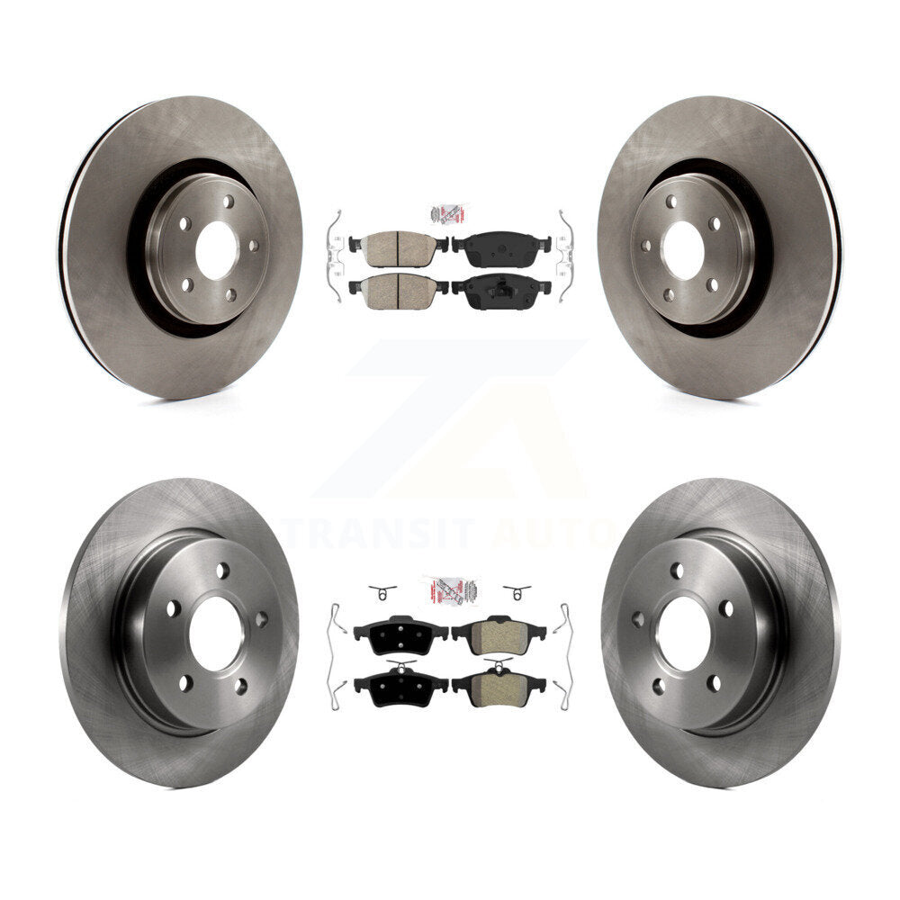 Front Ceramic Rear Semi-Metallic Pad And Disc Brake Rotor Kit For 2013-2018 Ford Focus ST K8A-102148