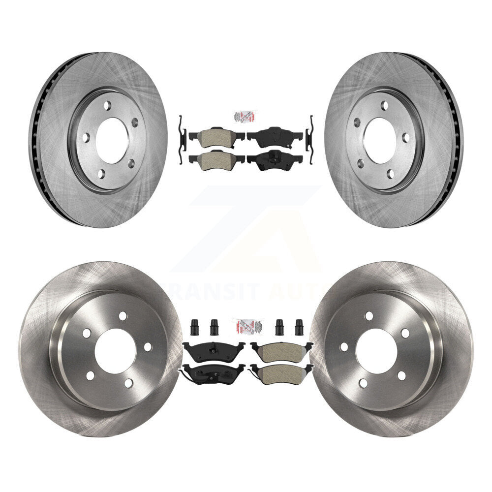 Front Rear Semi-Metallic Pad Disc Brake Rotor Kit For Dodge Grand Caravan Chrysler Town & K8A-102163