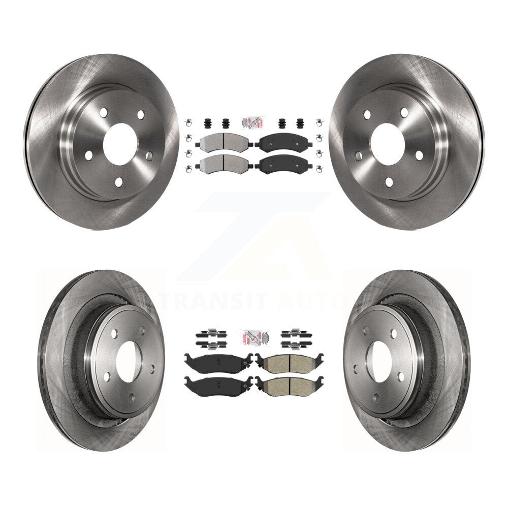 Front Rear Semi-Metallic Pad & Brake Rotors Kit For Ram 1500 Classic Dodge Chrysler Aspen K8A-102164