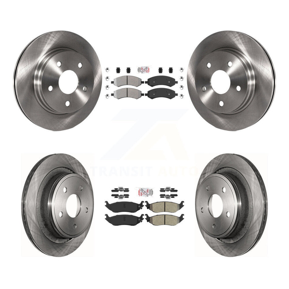 Front Rear Semi-Metallic Pad & Brake Rotors Kit For Ram 1500 Classic Dodge Chrysler Aspen K8A-102164