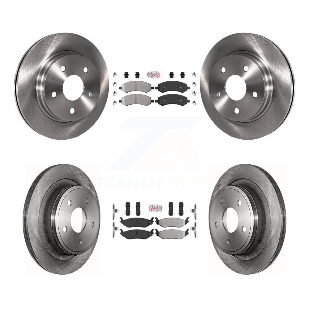 Front Rear Semi-Metallic Pad & Brake Rotors Kit For Ram 1500 Classic Dodge Chrysler Aspen K8A-102165