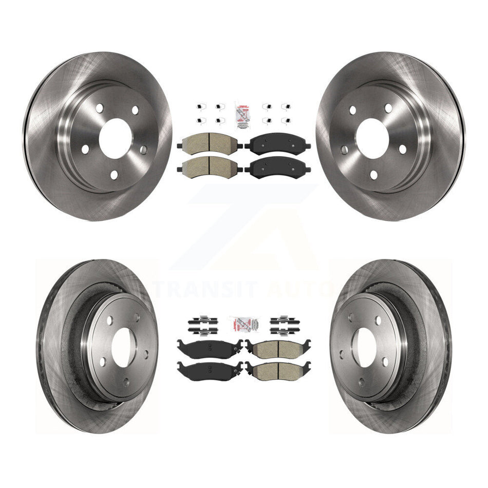 Front Rear Semi-Metallic Pad & Brake Rotors Kit For Ram 1500 Classic Dodge Chrysler Aspen K8A-102166