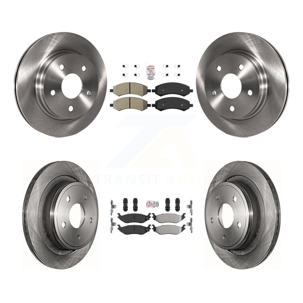Front Rear Semi-Metallic Pad & Brake Rotors Kit For Ram 1500 Classic Dodge Chrysler Aspen K8A-102167