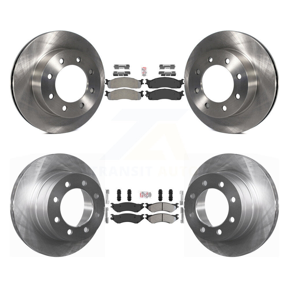 Front Rear Semi-Metallic Pads And Disc Brake Rotors Kit For Dodge Ram 1500 3500 2500 K8A-102179