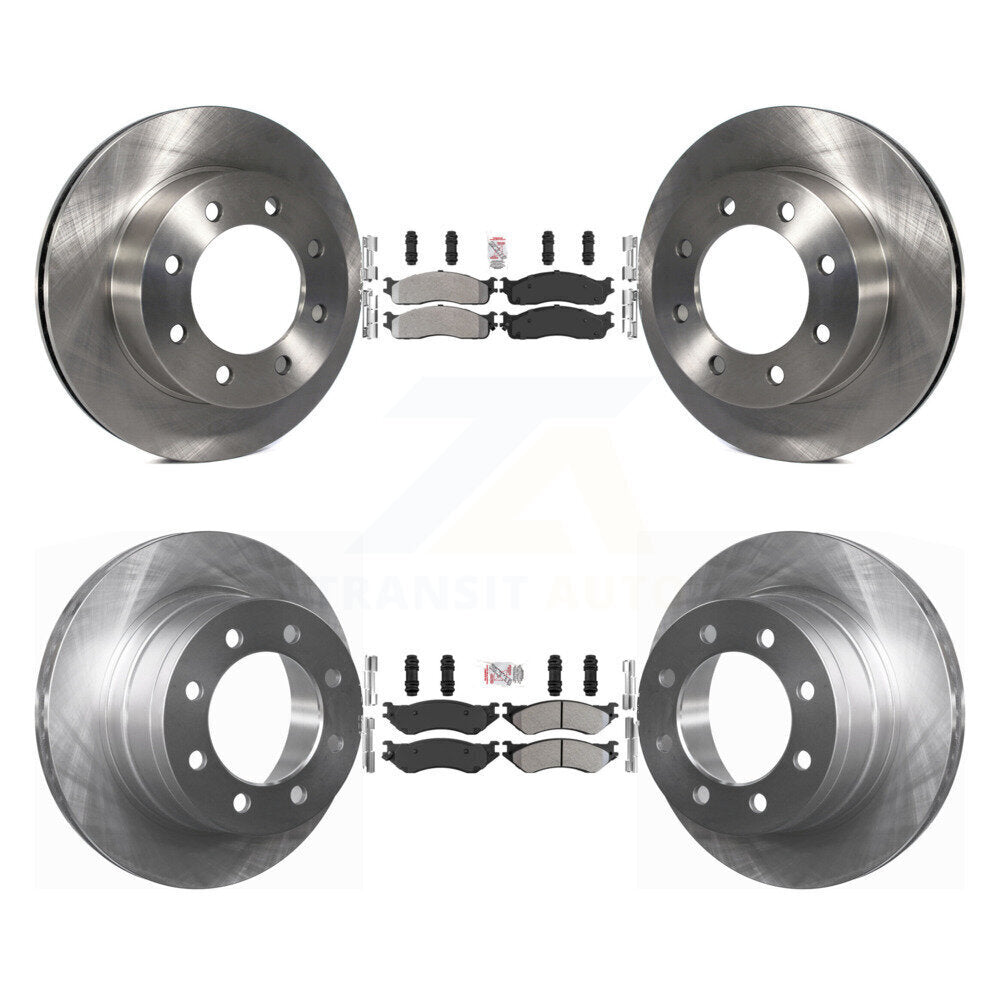 Front Rear Semi-Metallic Pads And Disc Brake Rotors Kit For Dodge Ram 1500 3500 2500 K8A-102185