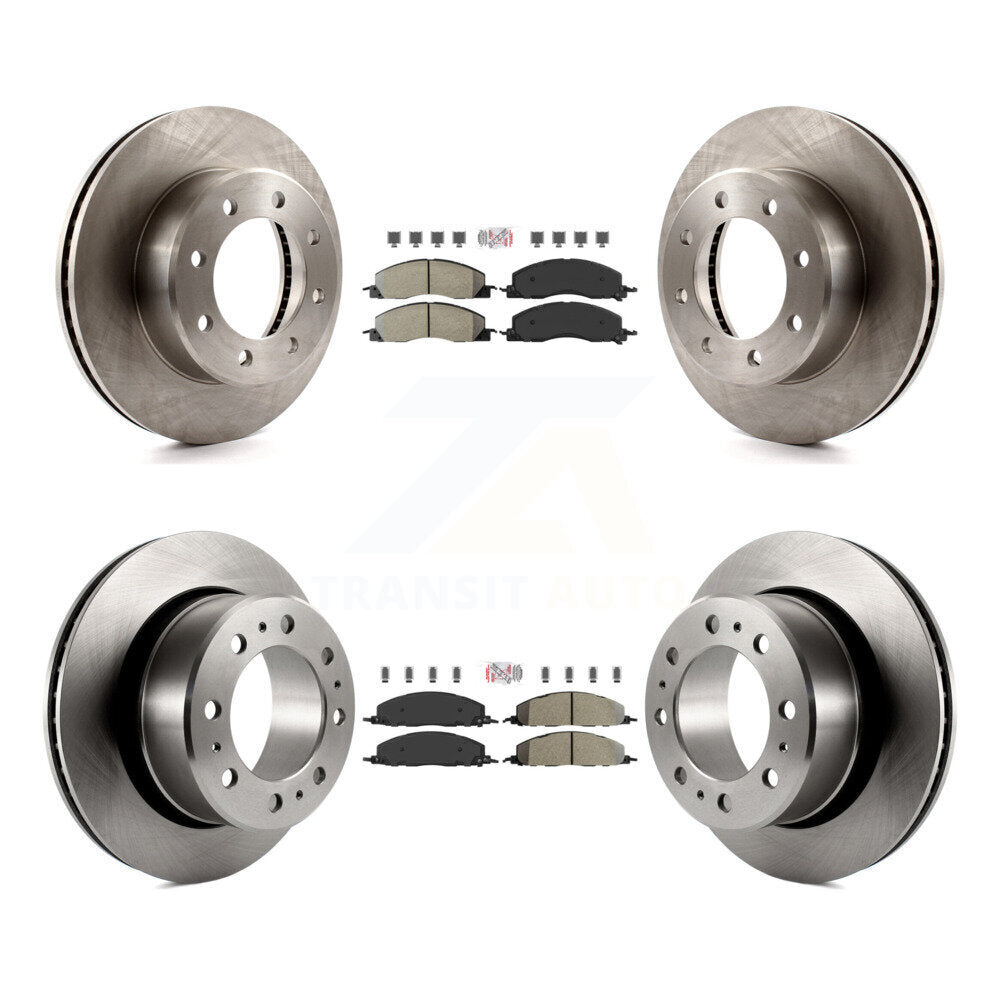 Front Rear Semi-Metallic Pads And Disc Brake Rotors Kit For Ram 3500 2500 1500 Dodge K8A-102189