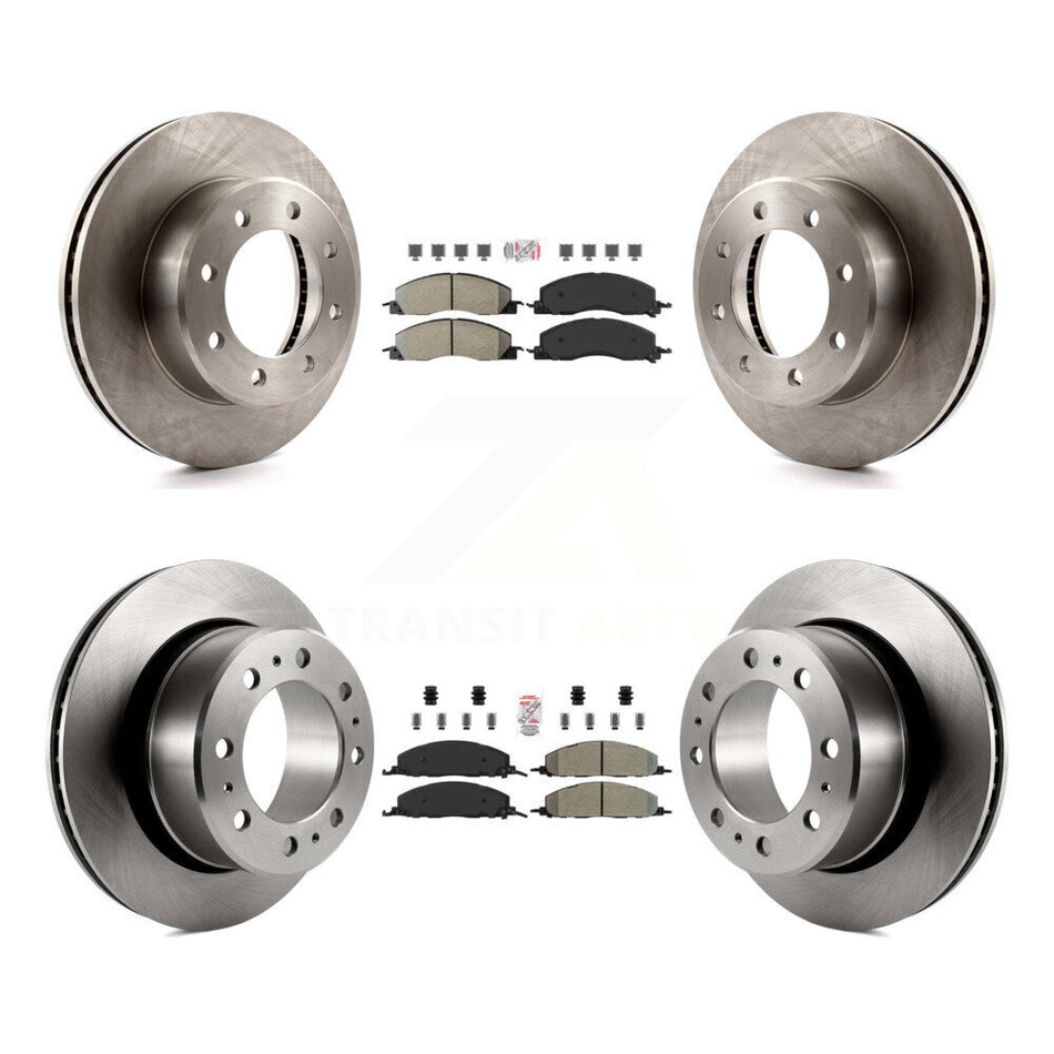 Front Rear Semi-Metallic Pads And Disc Brake Rotors Kit For Ram 3500 2500 1500 Dodge K8A-102190