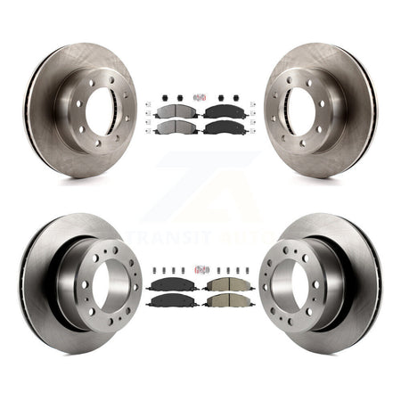 Front Rear Semi-Metallic Pads And Disc Brake Rotors Kit For Ram 3500 2500 1500 Dodge K8A-102191