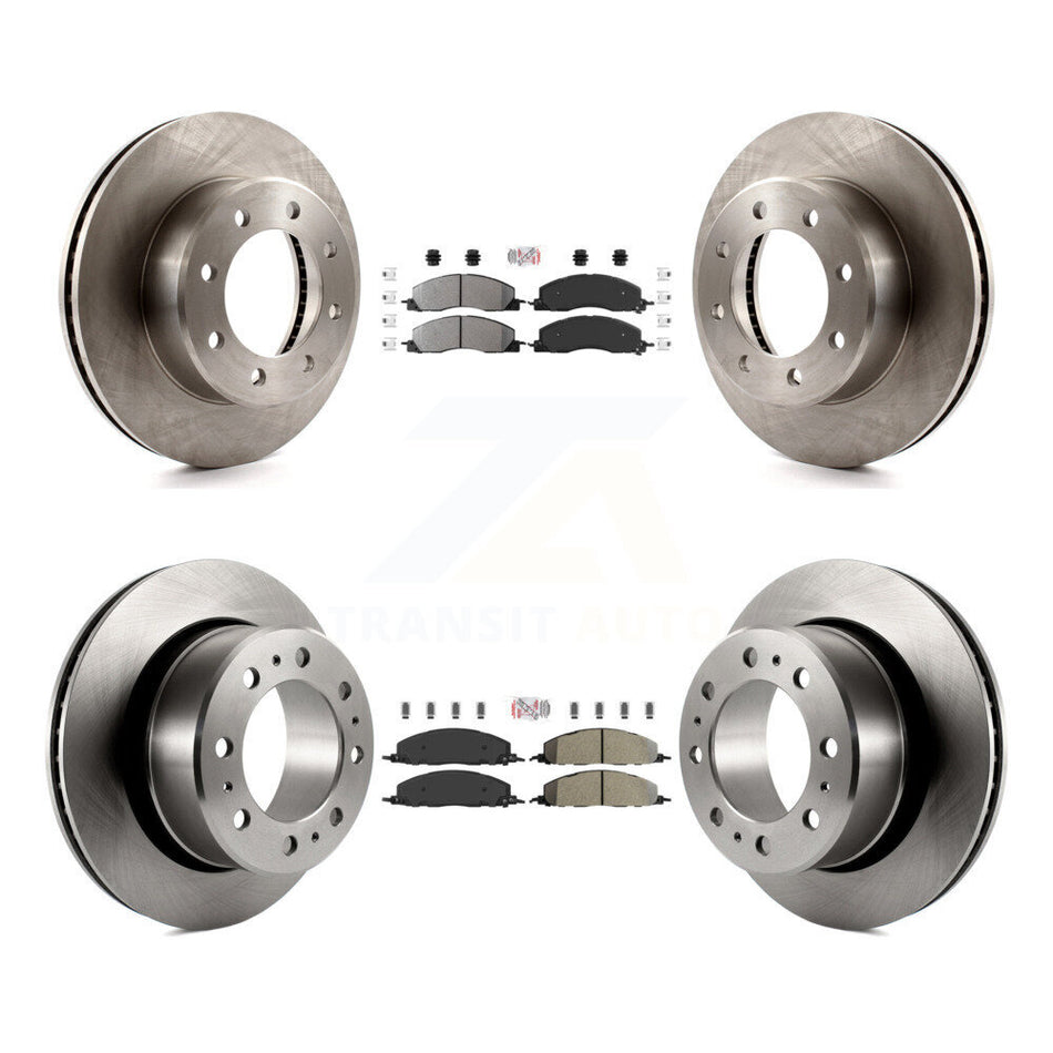 Front Rear Semi-Metallic Pads And Disc Brake Rotors Kit For Ram 3500 2500 1500 Dodge K8A-102191