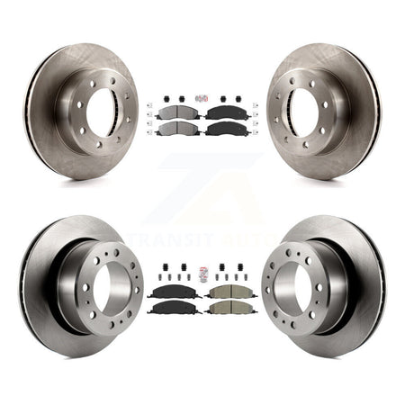Front Rear Semi-Metallic Pads And Disc Brake Rotors Kit For Ram 3500 2500 1500 Dodge K8A-102192