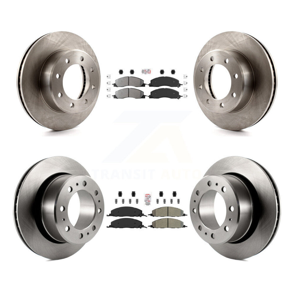 Front Rear Semi-Metallic Pads And Disc Brake Rotors Kit For Ram 3500 2500 1500 Dodge K8A-102192