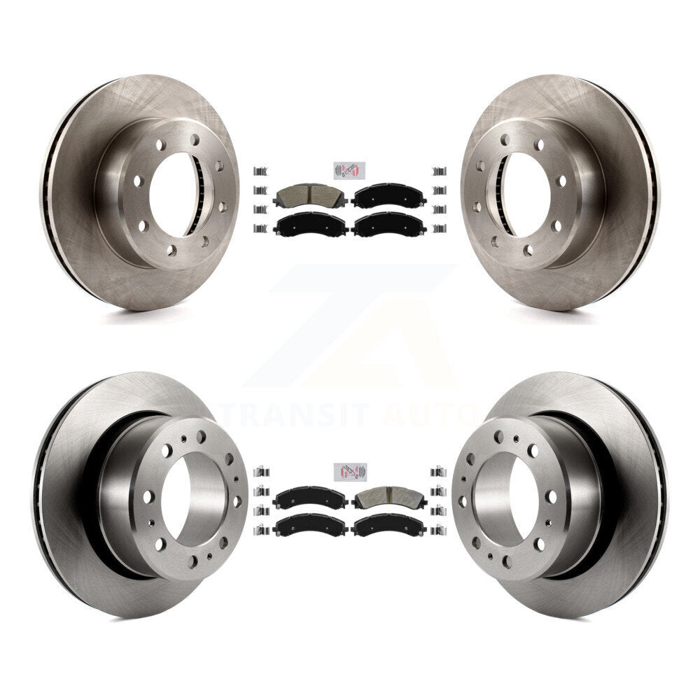 Front Rear Semi-Metallic Pad Brake Rotor Kit For 2020-2021 Ram 3500 With Dual Wheels K8A-102193