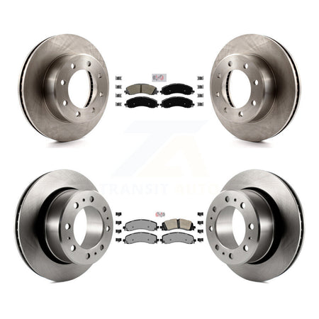 Front Rear Semi-Metallic Pads And Disc Brake Rotors Kit For Ram 2500 3500 K8A-102194