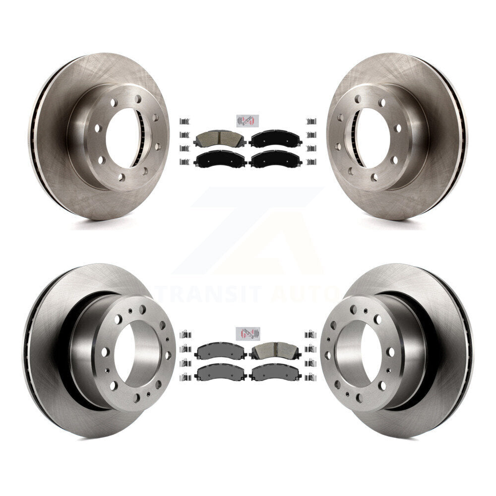 Front Rear Semi-Metallic Pads And Disc Brake Rotors Kit For Ram 2500 3500 K8A-102195
