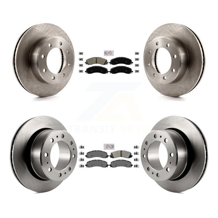 Front Rear Semi-Metallic Pads And Disc Brake Rotors Kit For Ram 2500 3500 K8A-102195