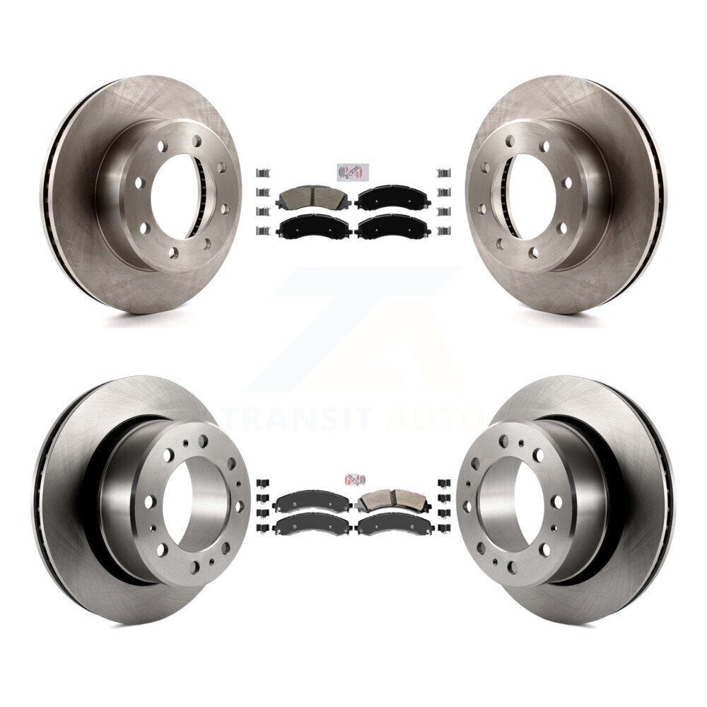 Front Rear Semi-Metallic Pad Brake Rotor Kit For 2020-2021 Ram 3500 With Dual Wheels K8A-102196
