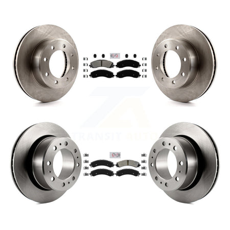 Front Rear Semi-Metallic Pad Brake Rotor Kit For 2020-2021 Ram 3500 With Dual Wheels K8A-102197