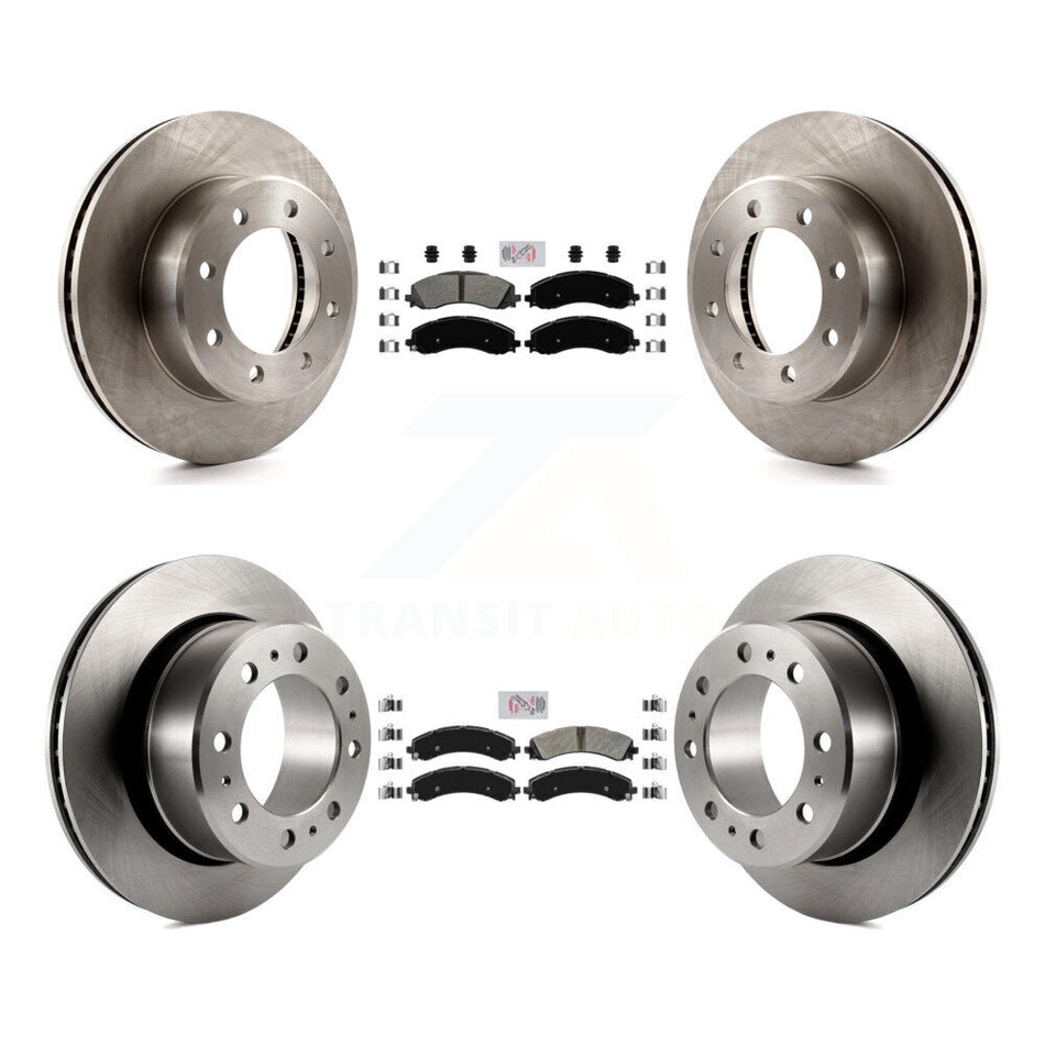 Front Rear Semi-Metallic Pad Brake Rotor Kit For 2020-2021 Ram 3500 With Dual Wheels K8A-102197