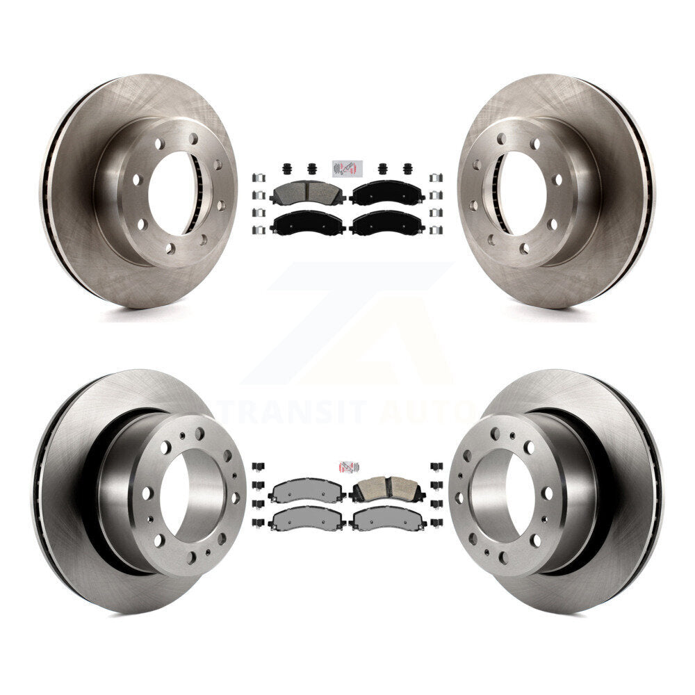 Front Rear Semi-Metallic Pads And Disc Brake Rotors Kit For Ram 2500 3500 K8A-102198