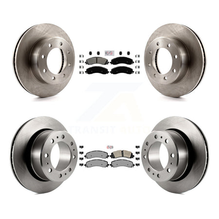 Front Rear Semi-Metallic Pads And Disc Brake Rotors Kit For Ram 2500 3500 K8A-102198