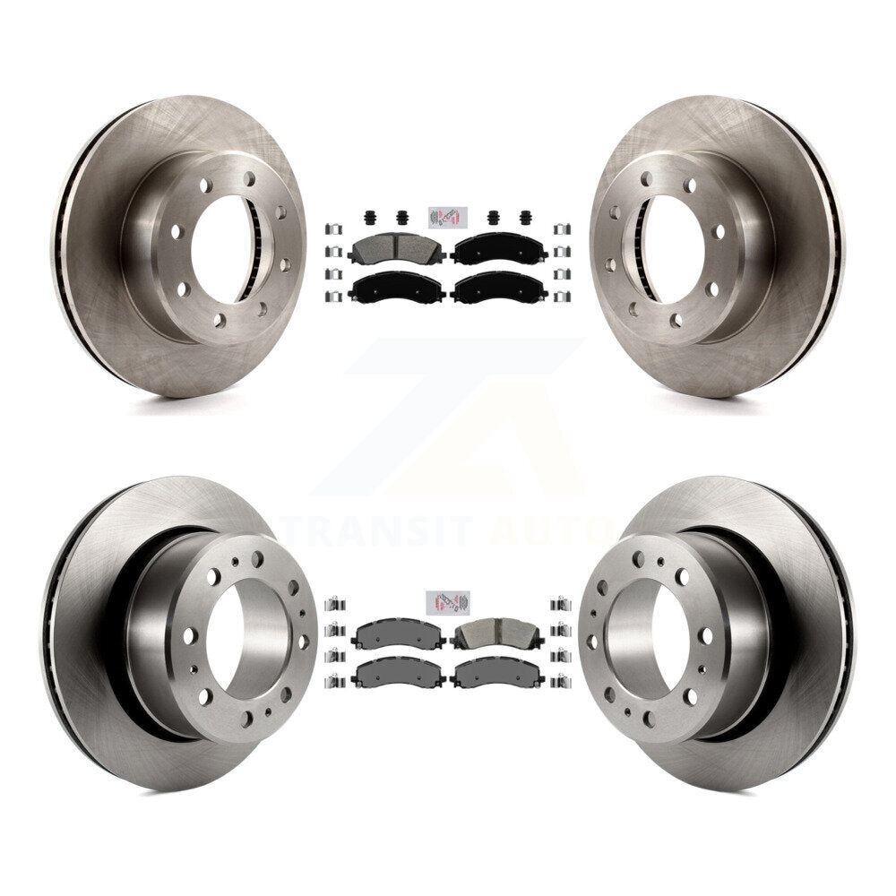 Front Rear Semi-Metallic Pads And Disc Brake Rotors Kit For Ram 2500 3500 K8A-102199