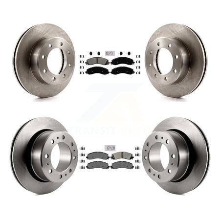 Front Rear Semi-Metallic Pads And Disc Brake Rotors Kit For Ram 2500 3500 K8A-102199