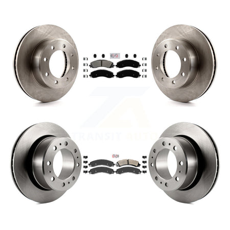 Front Rear Semi-Metallic Pad Brake Rotor Kit For 2020-2021 Ram 3500 With Dual Wheels K8A-102200