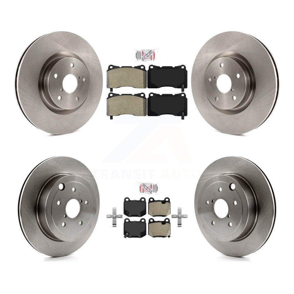 Front Rear Semi-Metallic Pads And Disc Brake Rotors Kit For Subaru Impreza WRX STI K8A-102214