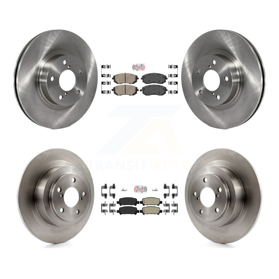 Front Ceramic Rear Semi-Metallic Pads And Disc Brake Rotors Kit For Subaru Legacy K8A-102224