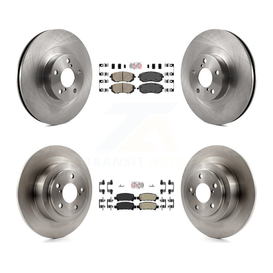 Front Ceramic Rear Semi-Metallic Pad Disc Brake Rotors Kit For Subaru Outback Legacy Baja K8A-102227