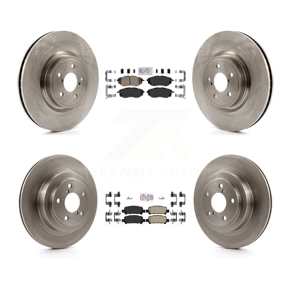 Front Ceramic Rear Semi-Metallic Pads And Disc Brake Rotors Kit For Subaru Legacy K8A-102232