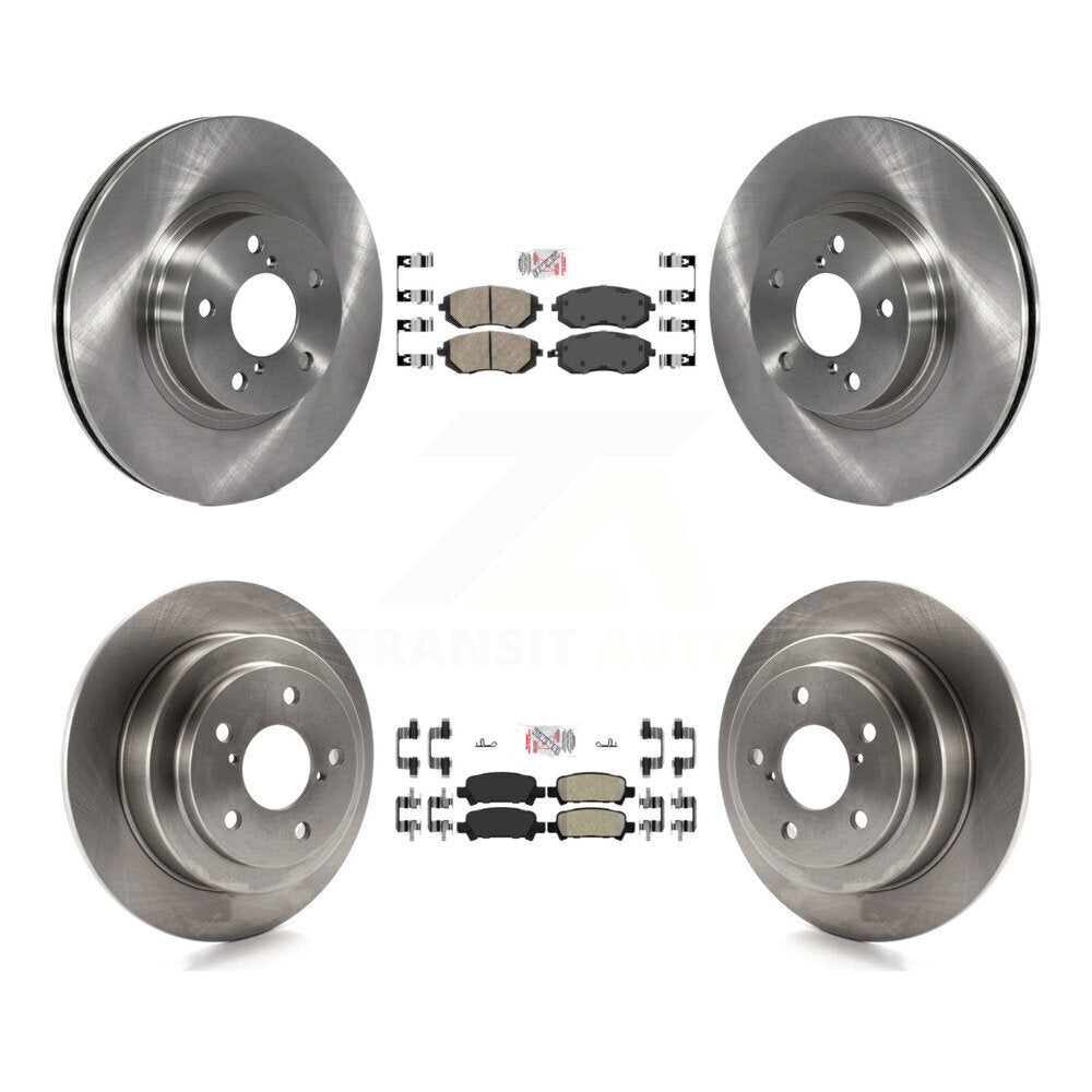 Front Ceramic Rear Semi-Metallic Pad And Brake Rotor Kit For Subaru Impreza Outback RS TS K8A-102265