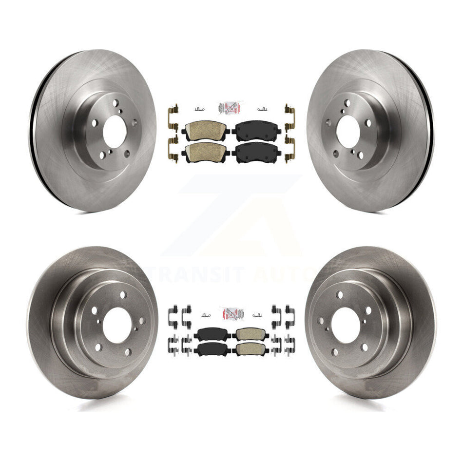 Front Ceramic Rear Semi-Metallic Pad And Disc Brake Rotor Kit For 2002 Subaru Impreza WRX K8A-102267
