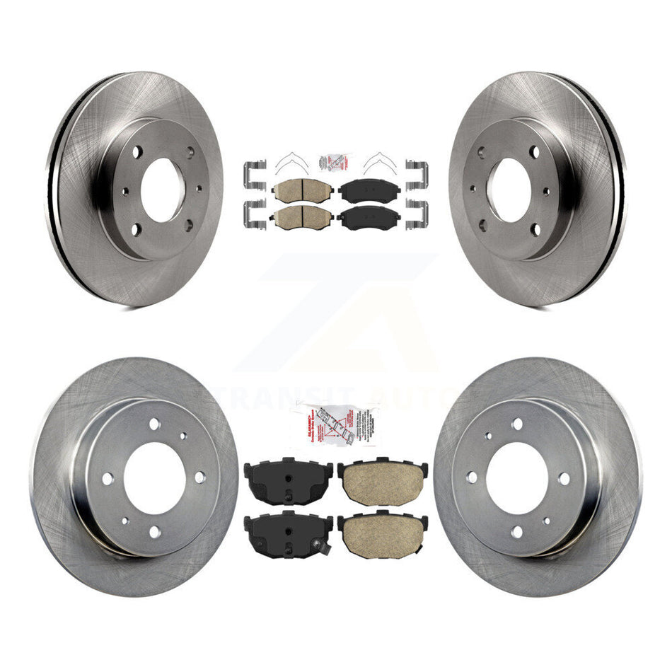 Front Rear Ceramic Pads And Disc Brake Rotors Kit For Hyundai Tiburon Elantra K8A-102276