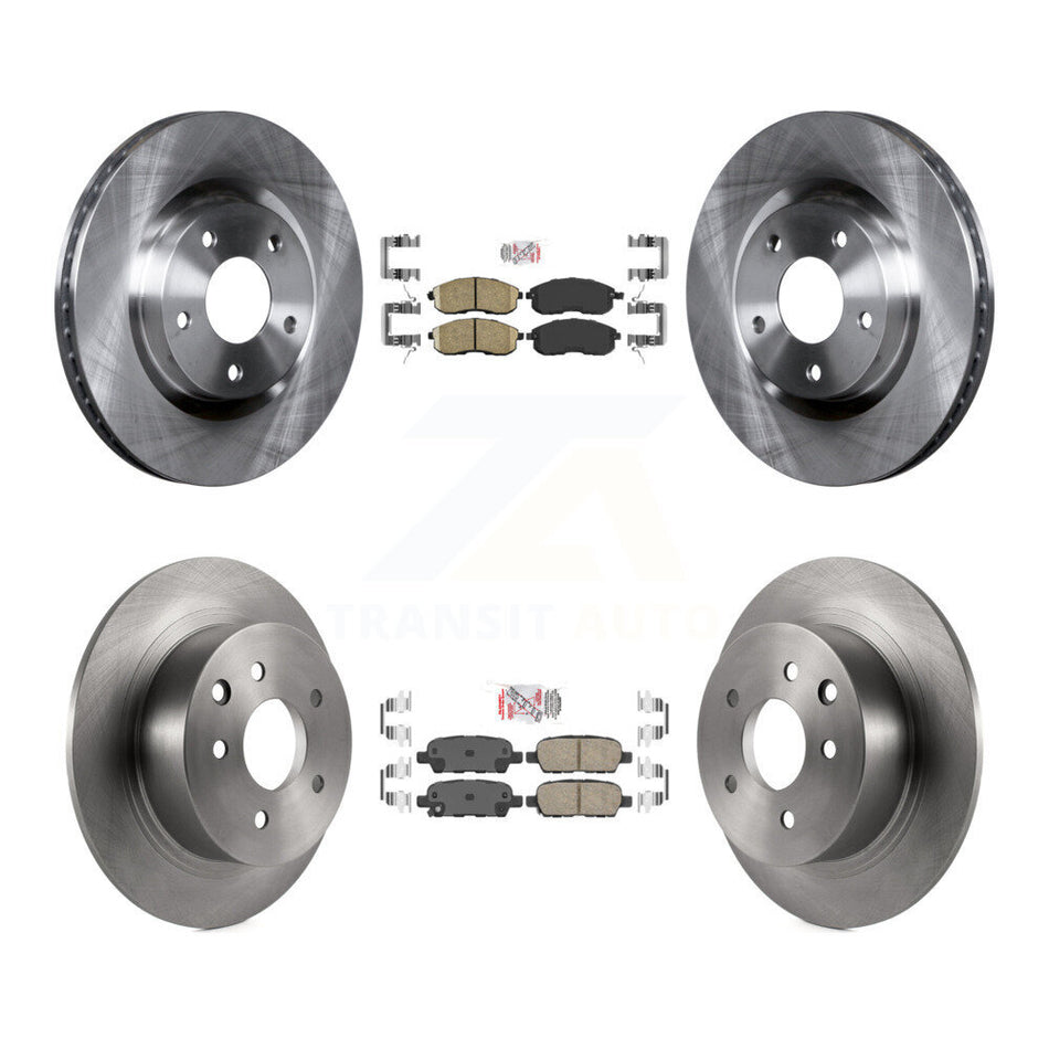Front Rear Ceramic Pads And Disc Brake Rotors Kit For 2007-2012 Nissan Sentra SE-R K8A-102279