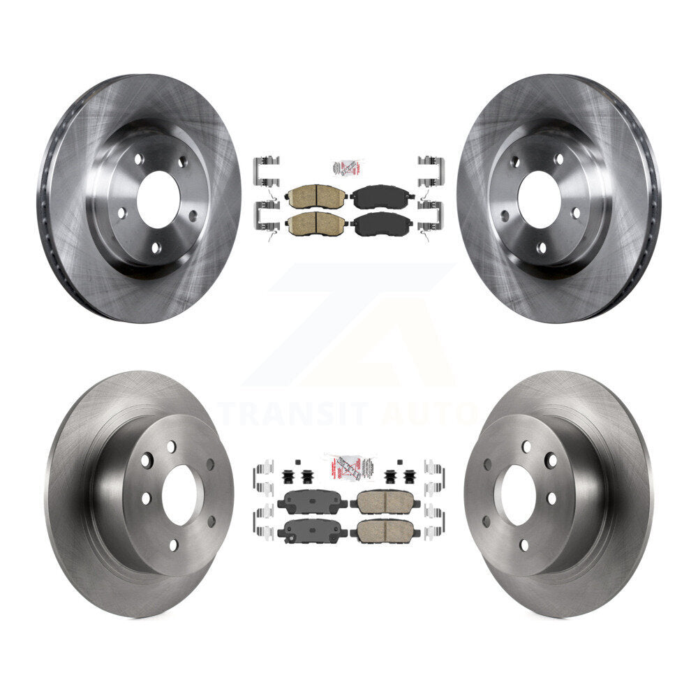 Front Rear Ceramic Pads And Disc Brake Rotors Kit For 2007-2012 Nissan Sentra SE-R K8A-102280