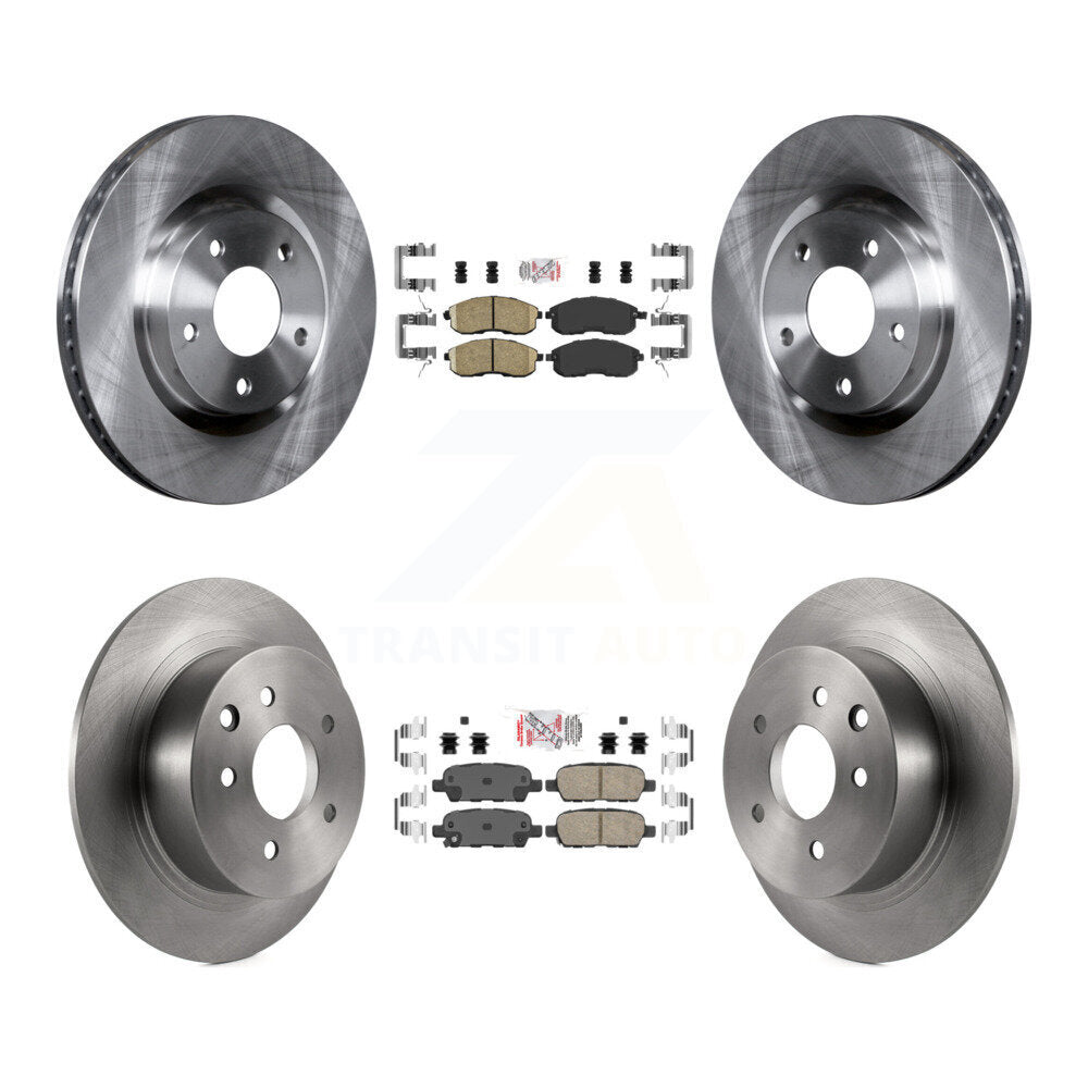 Front Rear Ceramic Pads And Disc Brake Rotors Kit For 2007-2012 Nissan Sentra SE-R K8A-102282