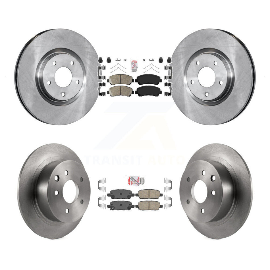 Front Rear Ceramic Pads And Disc Brake Rotors Kit For 2007-2012 Nissan Sentra SE-R Spec V K8A-102283
