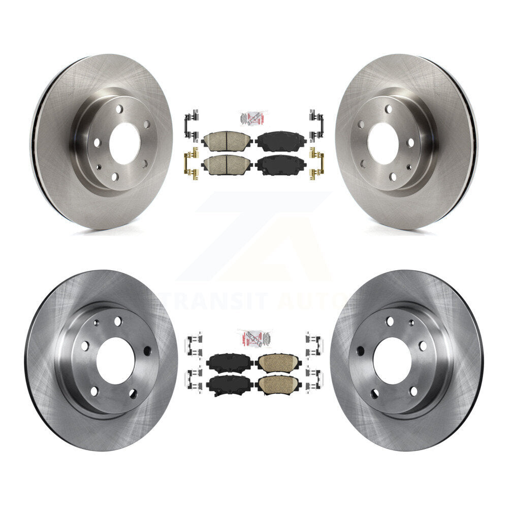 Front Rear Ceramic Pads And Disc Brake Rotors Kit For Mazda 3 Sport K8A-102323