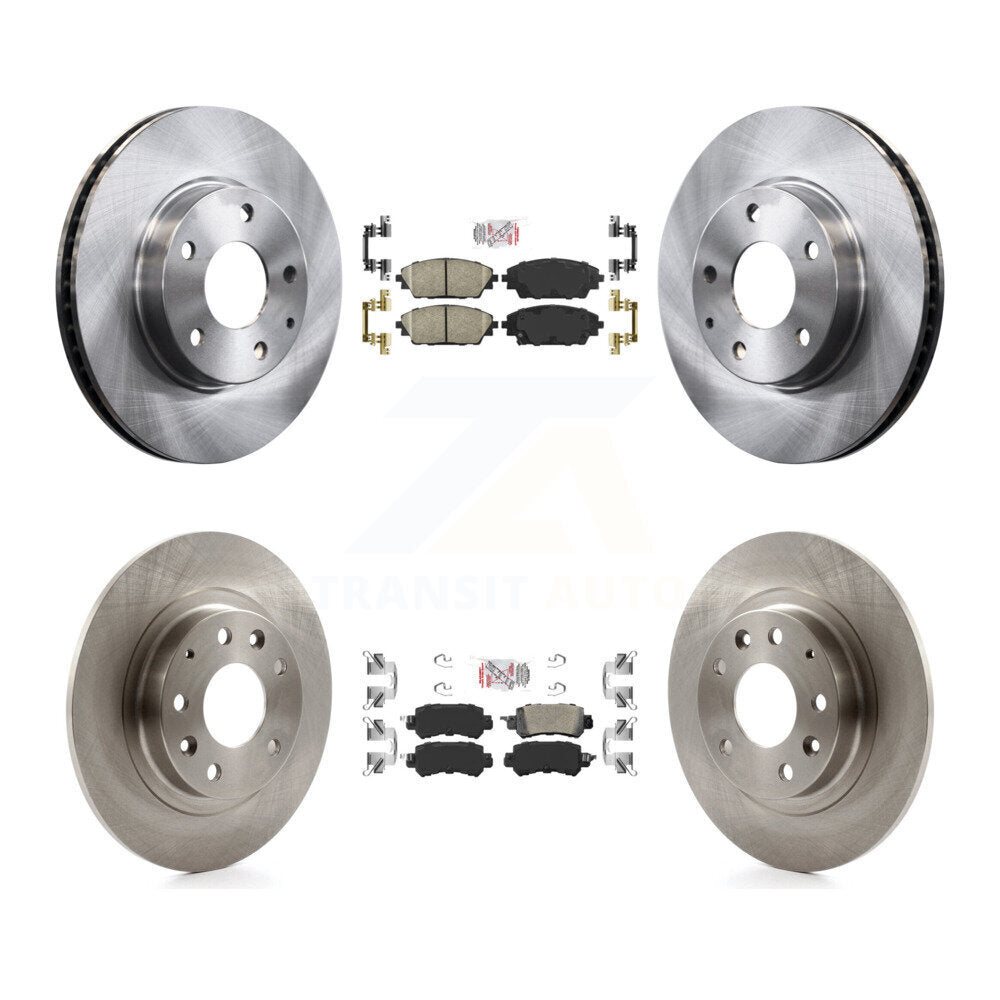 Front Rear Ceramic Pads And Disc Brake Rotors Kit For 2016-2018 Mazda CX-3 FWD K8A-102325