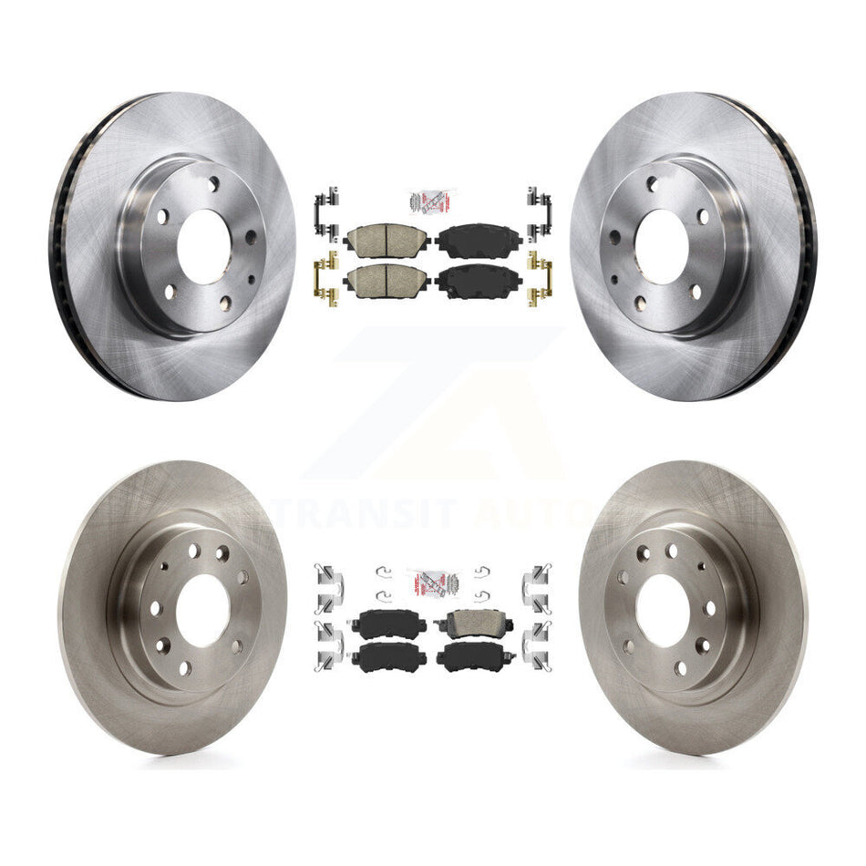 Front Rear Ceramic Pads And Disc Brake Rotors Kit For 2016-2018 Mazda CX-3 FWD K8A-102325